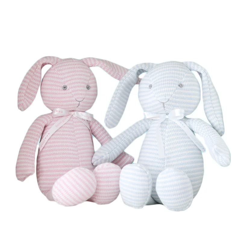 New Gift Wholesale Creative Plush Toys Cotton Knitted Yarn Rabbit Doll Doll Doll Baby Comfort Toys