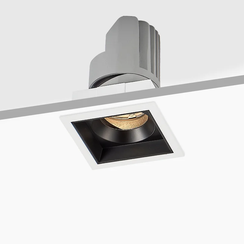 Multiple Optional LED Recessed Downlight 15W Adjustable LED Spotlight Gold Chrome Baffle LED Square Downlight