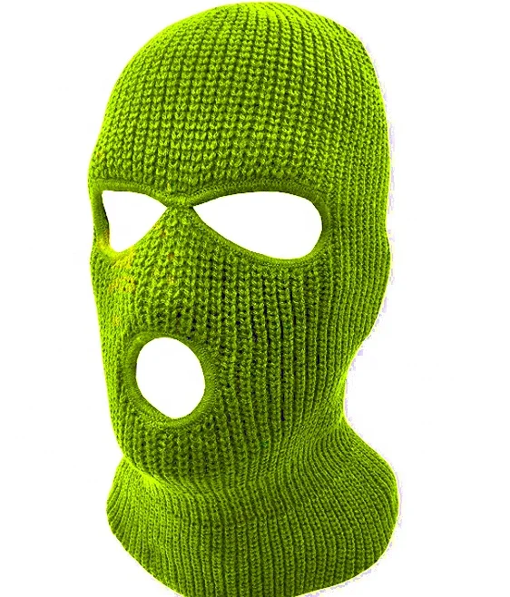 Wholesale Winter Warm Knit Ski Hat 100% Acrylic Balaclava Cycling Skull Knitted Motorcycle Ski Cap Face Mask