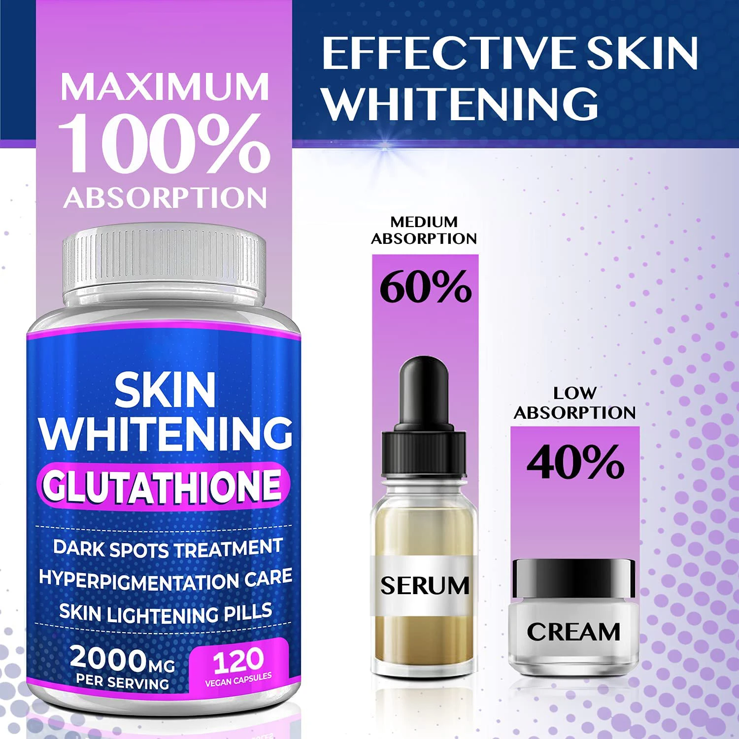 Effective Healthy Beauty Supplement skin whitening capsules