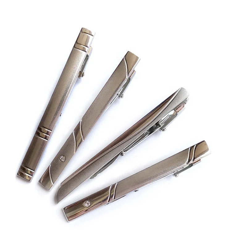 Popular designer style mens copper tie clips for men classic clip silver gold bla bar pin competitive price hardware for wedding