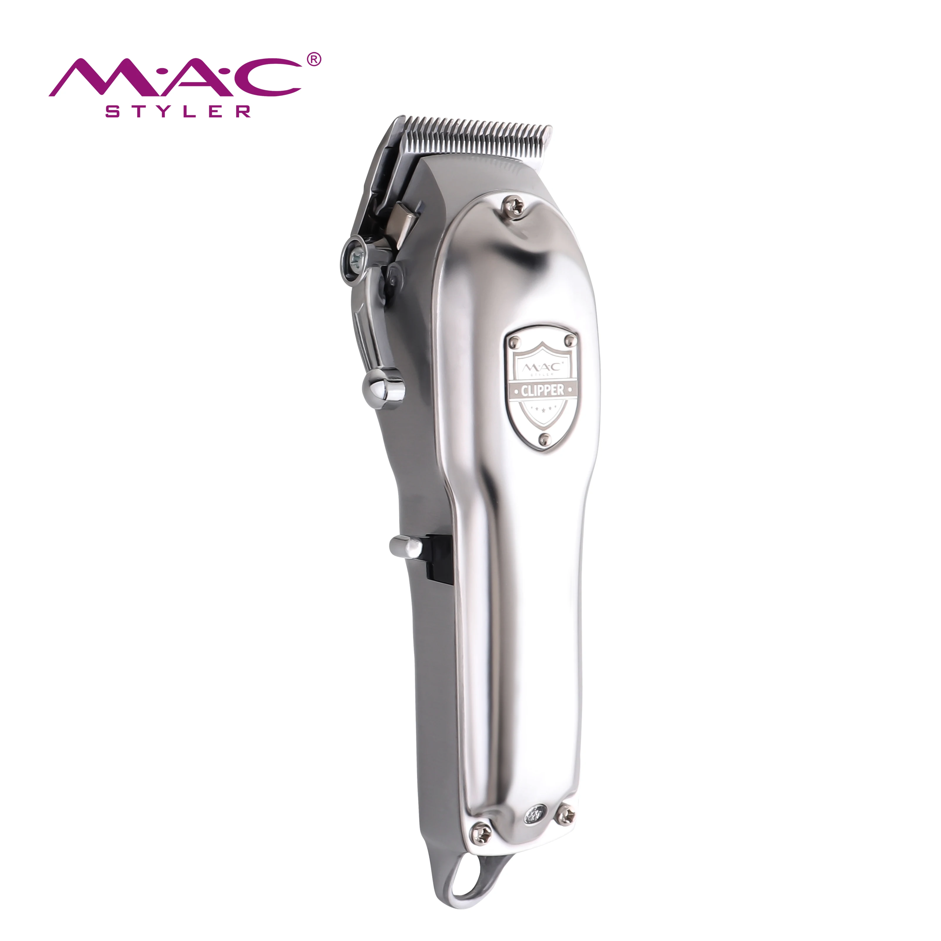 High Power Rechargeable Silver Cordless Hair Trimmer Magnetic Motor Hair Clippers All Metal Body Hair Clipper