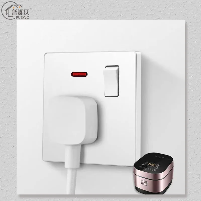 Italian WiFi Compatible 4-way 3-way Dimmer Wall Switch Socket Square Voltage 250v 10A Home Zigbee French TV PC EU Italian