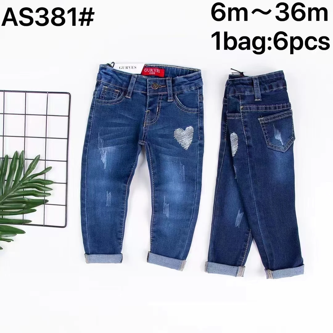 High Quality Baby Girls Denim Jeans Pants Toddler Girls Pants Lovely Denim Trouser For 6 Month to 3 Years Girls