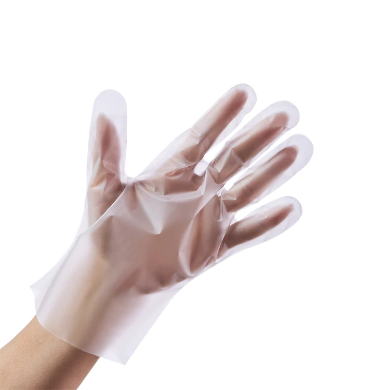 Latex Free Powder Free  TPE Poly Hybrid Disposable Gloves Plastic Gloves