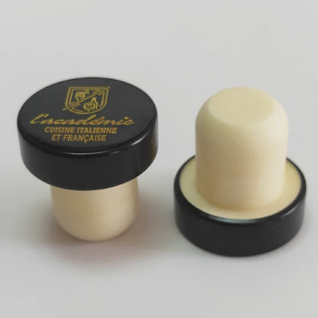 Wooden Cork Cap  Stem Stoppers With Plastic Cap  Wooden Cap Bottle  Stopper