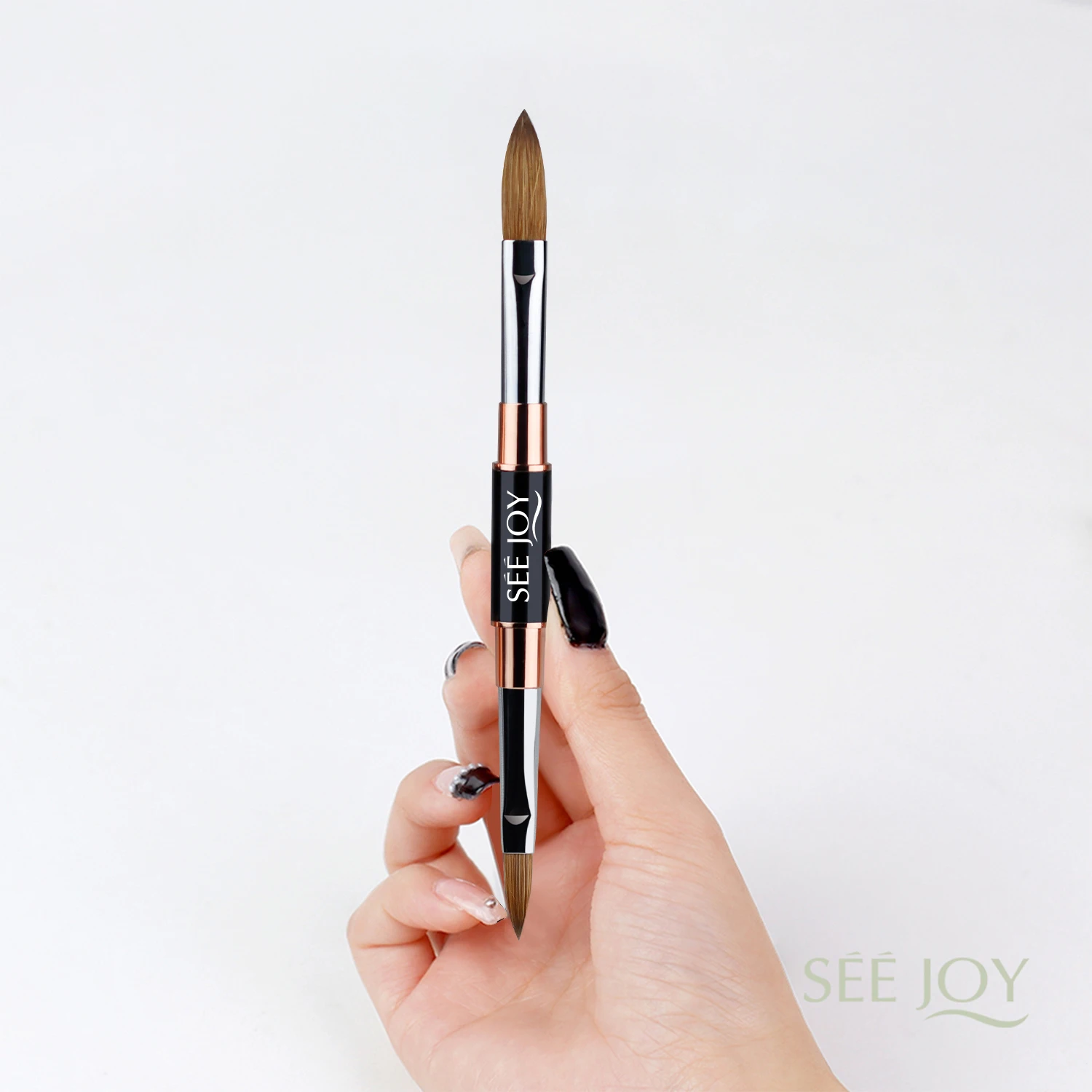 Wholesale Metal Handle Nail Art Tool 100% Kolinsky Sable Acrylic Nail Brush Beauty Nail Kit