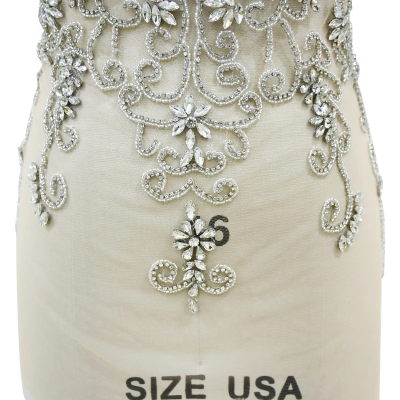 Модные блестящие ювелирные изделия из серебра, украшенные стразами; Симпатичные туфли с цветком из стразов; Лиф с аппликацией в виде WDP-114