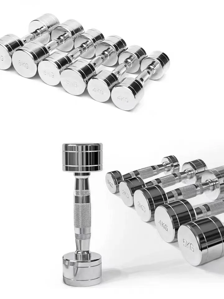 Gym Accessories Dumbbells 1KG increased weightlifting Chrome Dumbbell Set