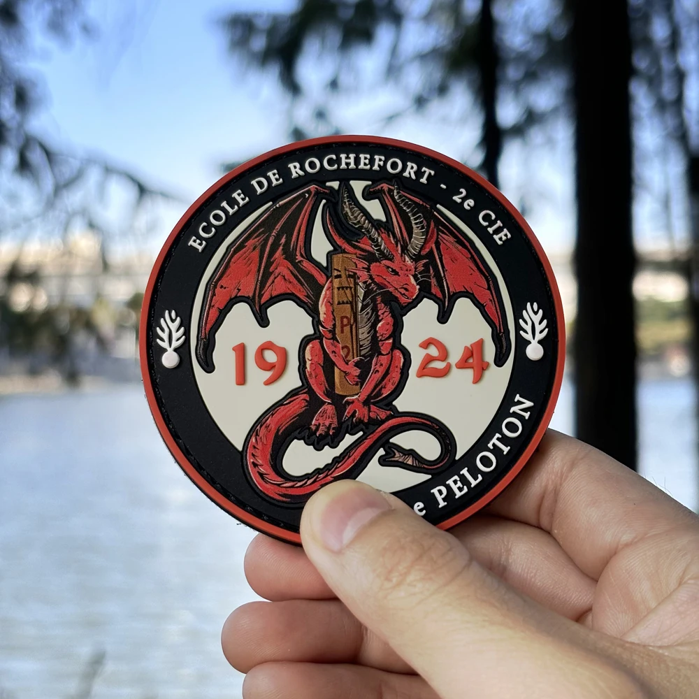 Factory Price Cartoon Pvc Patch Embossed Logo 3d Sew Iron on Hook and Loop Silicone Pvc Rubber Patch