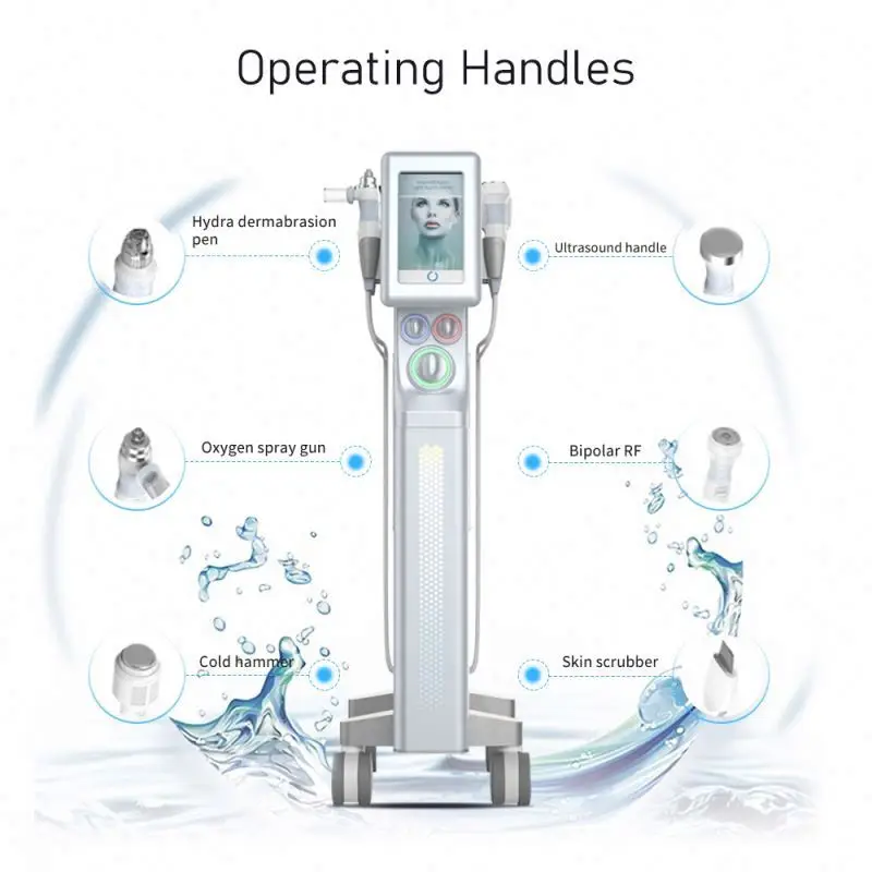 6 in 1 visible blackhead remover jetpeel hydrodermabrasion cleaning aqua peel facial machine for salon
