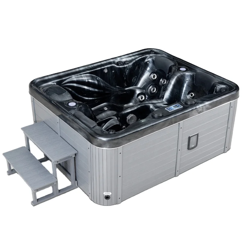 With High Quality Spa Pool Luxury Outdoor Spa/hottub/bathtub/luxury Tubs Hot Tub Outdoor Black 32 Acrylic Massage Modern Drainer