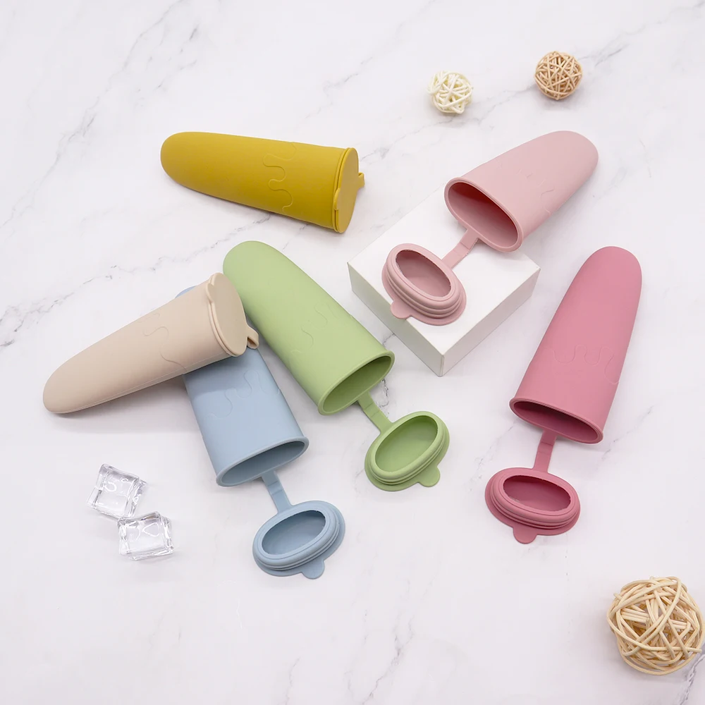 Wholesale Custom Logo Homemade Ice Pop Sticks Maker Lollipop Silicone Popsicle Ice Cream Mold With Cover