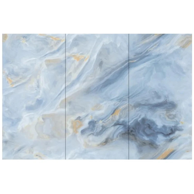 1200X2400mm Continuous Pattern Big Size Large Format Slab for Background Wall and Floor Blue Sintered Stone Tiles