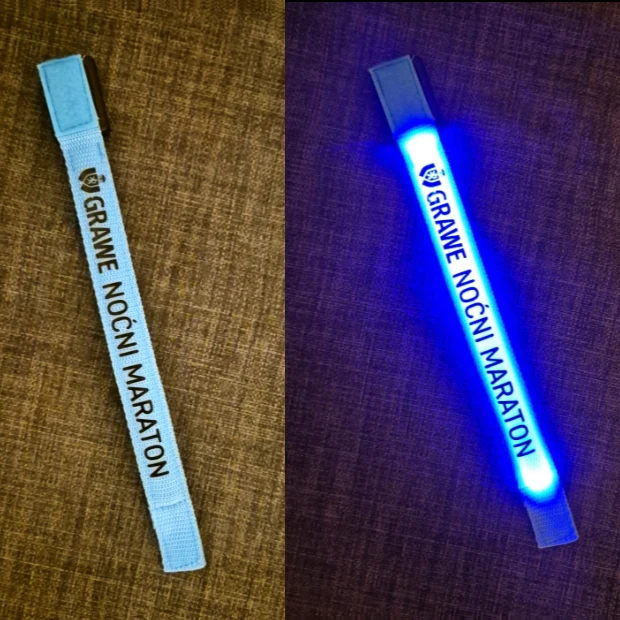 Festival Concert Personalized Vibrating Glowing Light up Luminous Fabric Custom Promotional Bracelets Led Wristbands for Events