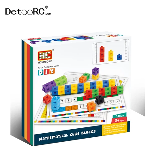 Detoo DIY STEM Educational toys Mathematical cube blocks for kids early learning diy building games
