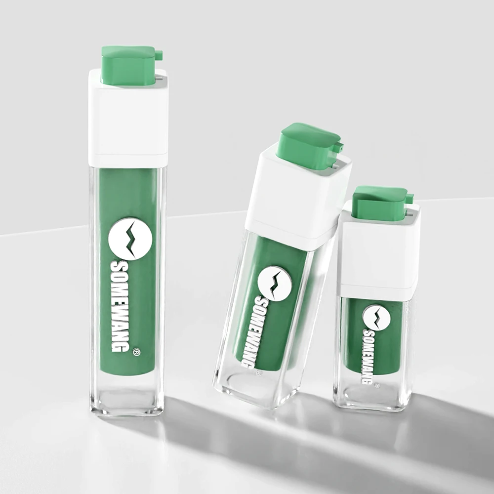 Custom Liquid Square Foundation Bottle as Plastic Airless Container with Pump Sealing and Logo Printing for Cosmetic Packaging