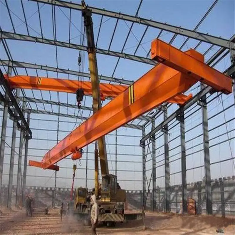 Electric Trolley Travelling Single Beam Bridge Overhead Crane Bridge New Product Provided 2 Ton Engines Truck Crane 6m 8 Wheels
