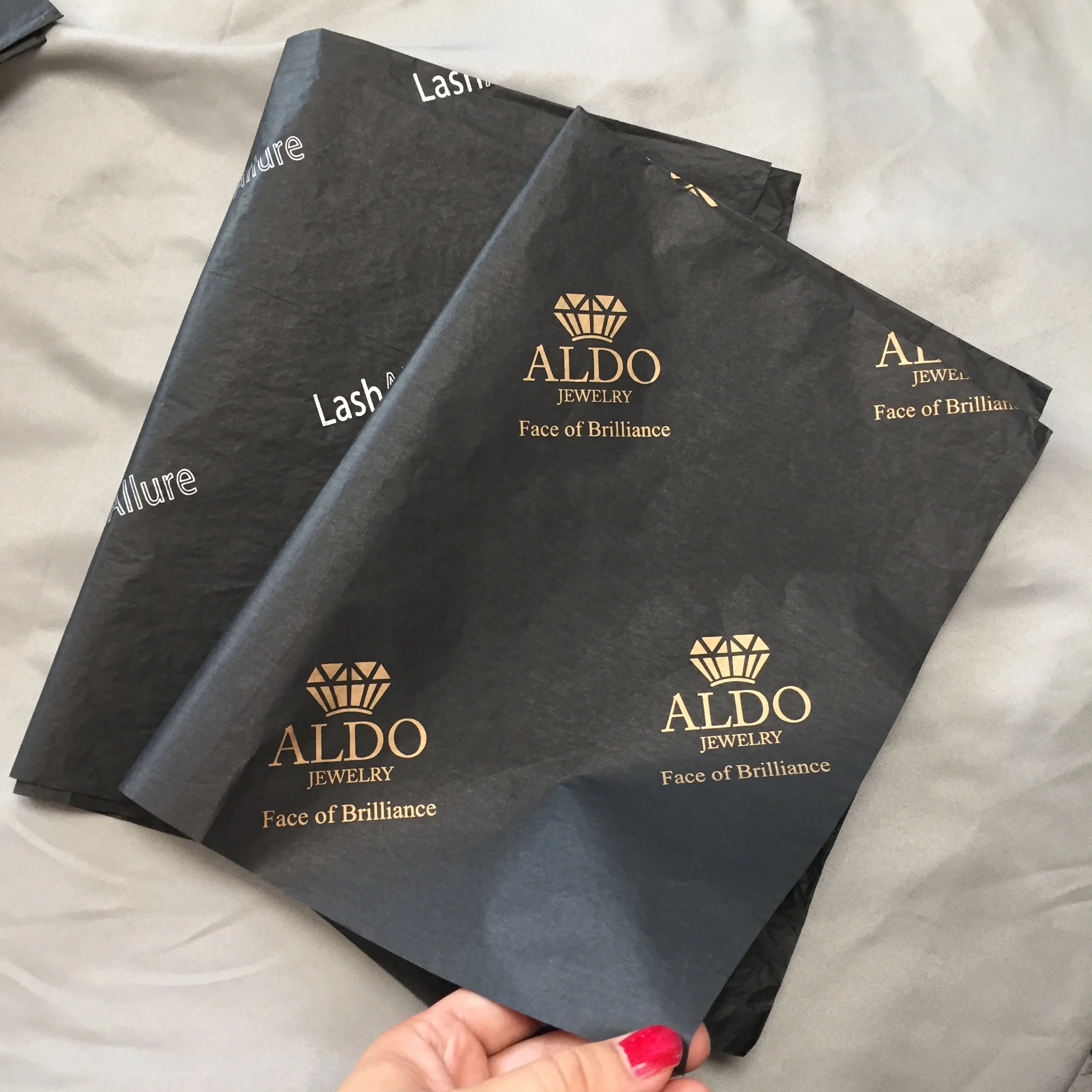 
Chooolate wrapping paper luxury tissue papier de soie for gif and package 