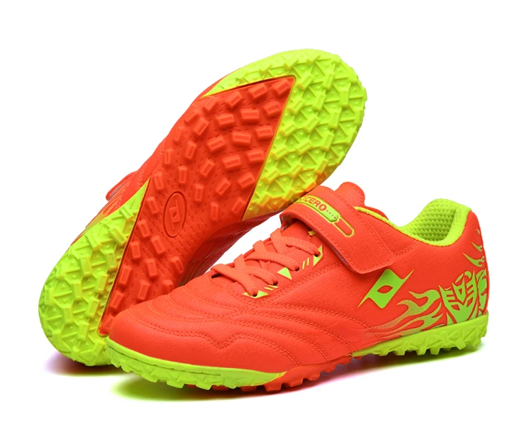 
Sale of Wear Resistant Non Slip Men and Women Sports Shoes PVC Material Football Shoes Fate Green Leather Summer 