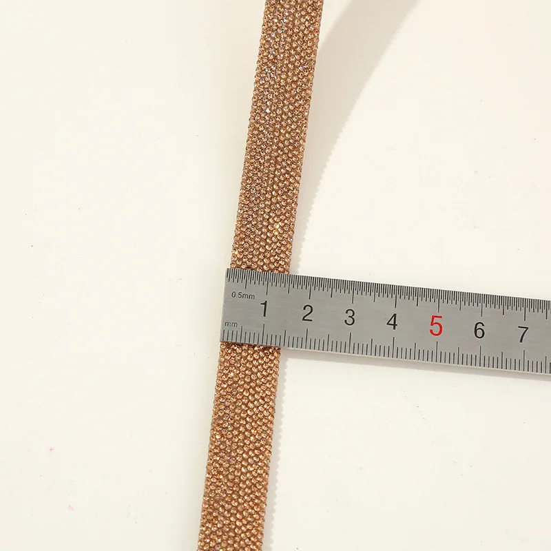 Colorful 11 Rows 15mm Hotfix Strip rhinestone Rope For Full Crystal Cotton Shoe Upper Bag Trimming Diamond Strass Rope