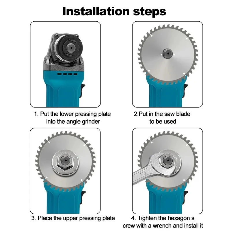 M10 M14 Thread Replacement Angle Grinder Metal Pressure Plate Inner Outer Flange Nut Set Tools for 10mm/14mm Spindle Thread