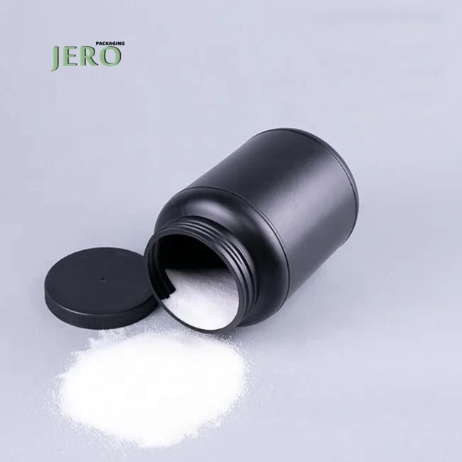 5LB 3.8LB HDPE Empty Plastic Food Supplement Container BPA Free Protein Powder Bottle Black Whey Protein Powder Jars