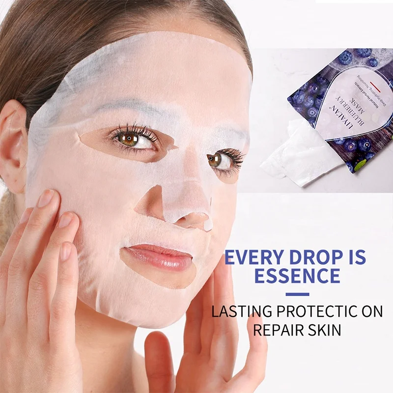 OEM Korean Skin Care Facial Mask Set Natural Plant Fruit Extract Moisturizing Whitening Face Sheet Mask