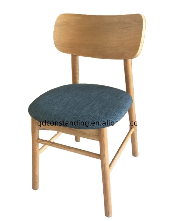 Wood Leg Kitchen Restaurant Coffee Upholstered Wood Dining Chair