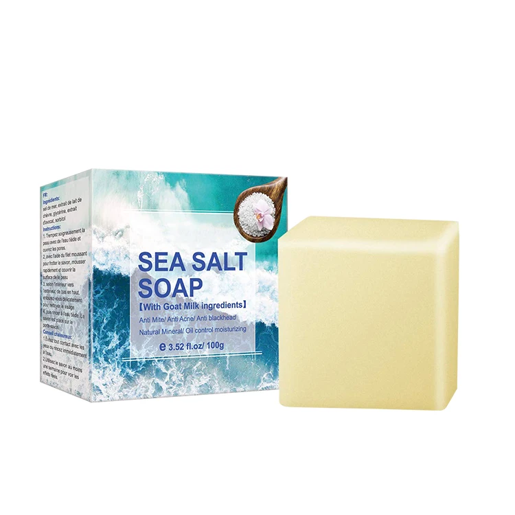 Custom Logo bath supplies Natural Sea Salt Soap Organic Whitening OEM