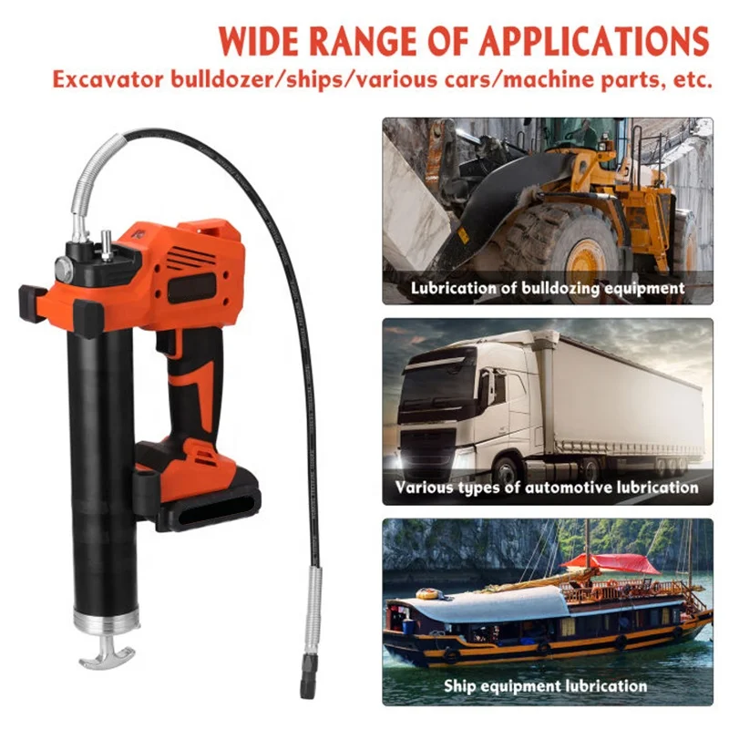12v cordless rechargeable grease gun battery lithium battery operated pressure 8000 psi electric grease gun kit electric