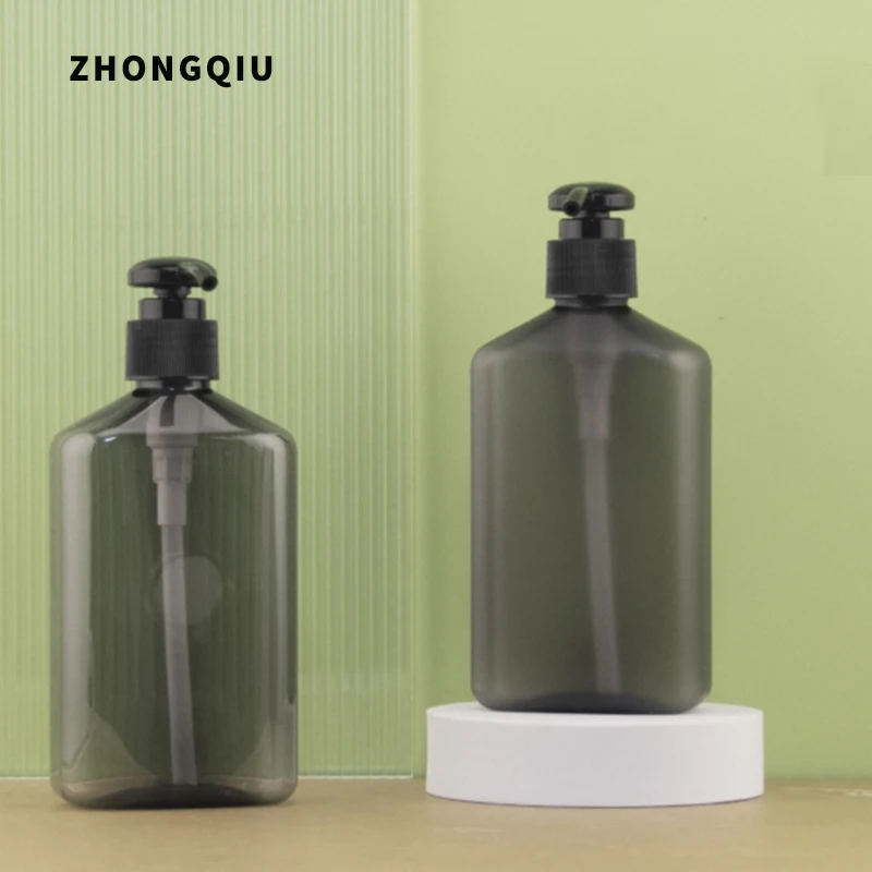 250ml black Empty Square Plastic Pump Bottle 300ml  Shampoo Bottle For Shampoo And Conditioner bottle