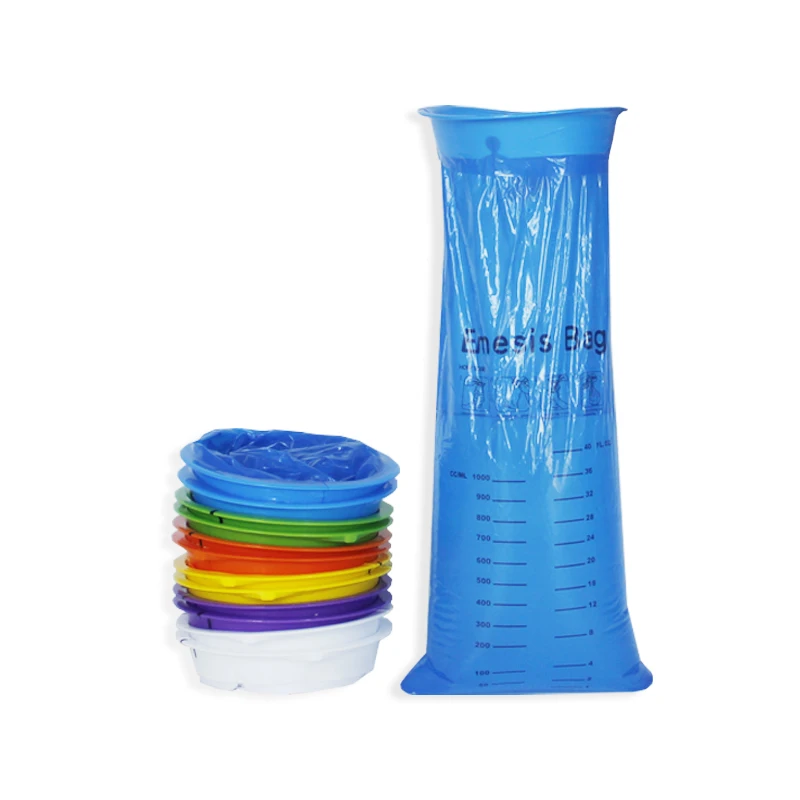 pla biodegradable urine vomit travel bag disposable medical rigid neck sickness vomit bag