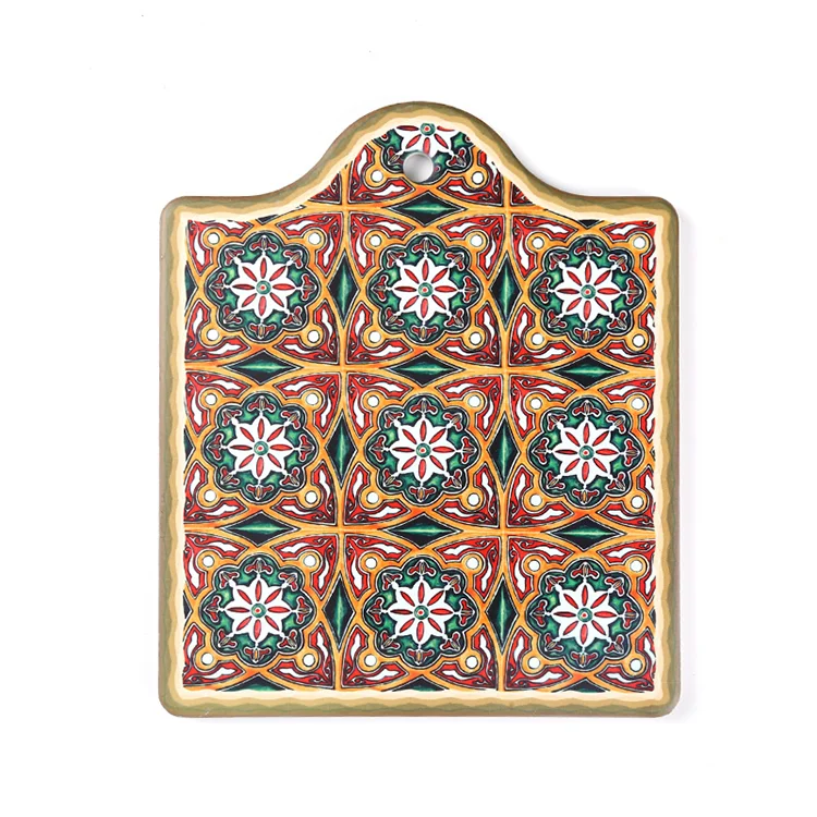 Custom Design Placemat Hot Pot Mat Non-slip Cork Heat Resistant Printing  Ceramic And Cork Trivet