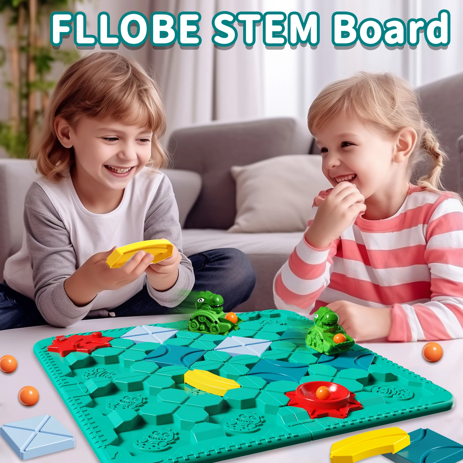 Kids Toys STEM Board Games - Logic Road Builder Brain Teasers Puzzles for 4 5 6 7 Year Old Boys Girls