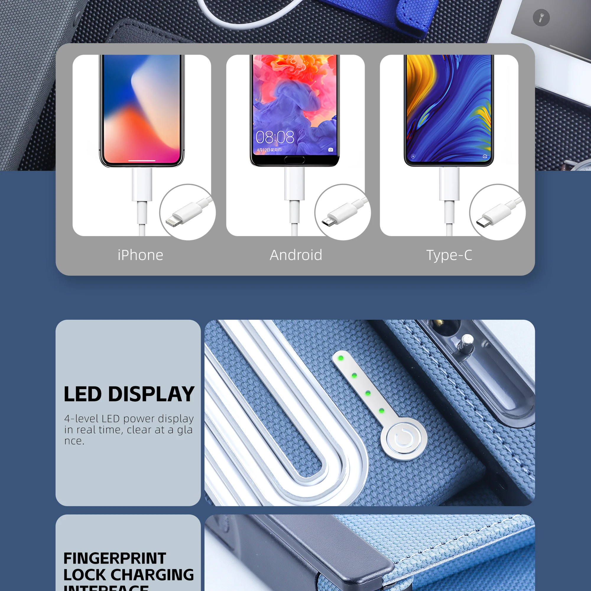 New Tirple Smart Custom Notebook A5 Notebook With USB Multifunctional 8000mA Wireless Charger Notebook