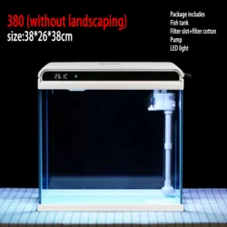 Factory Wholesale aquarium fish tank creative small desktop fish tank ultra-white glass fish tank Aquariums & Accessories