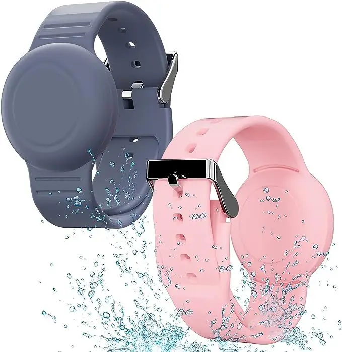 Waterproof For AirTag Bracelet for Kids Soft Silicone Airtags Kids Wristband, Hidden Air Holder Anti-Lost Watch Band