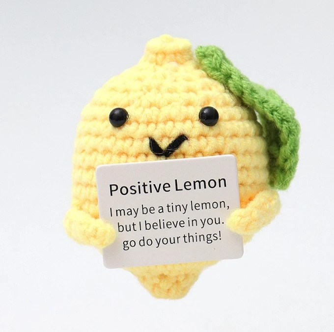 Handmade knitted potato doll emotional cucumber eggplant funny emoji pose creative gift