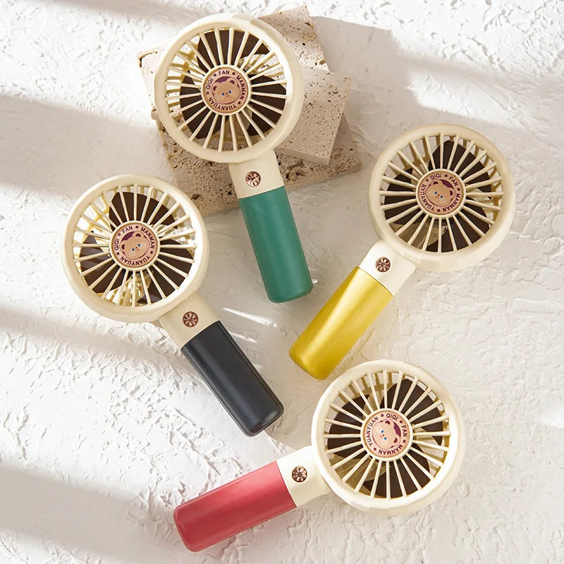 Mini Rechargeable USB Fan Hand Held Portable Lightweight Cooling Personal Electric Small Fan with Base