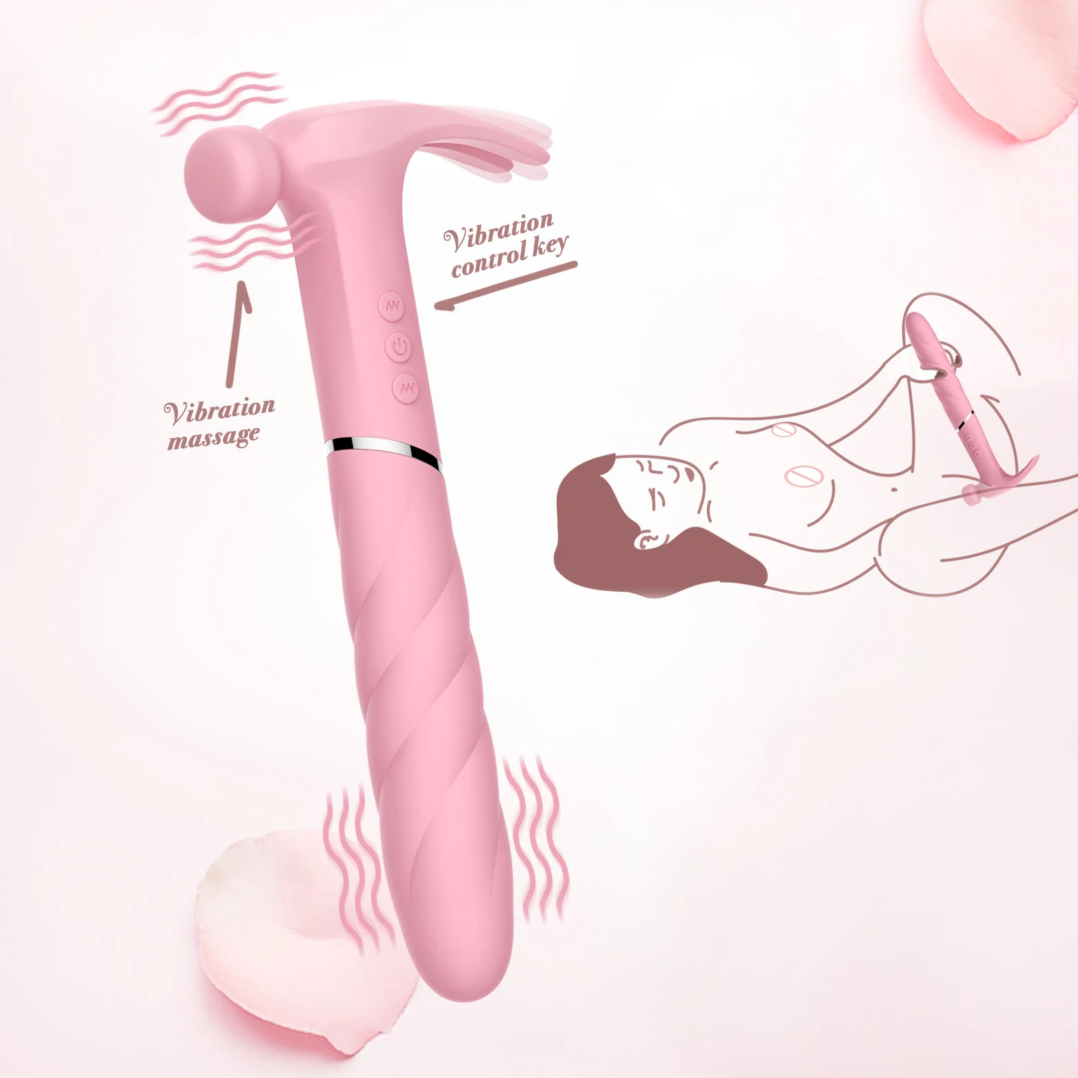 Wholesale Tiktok best selling Cheap price Silicone waterproof IPX7 Hammer Vibrator sex toys 21 Frequency  for woman