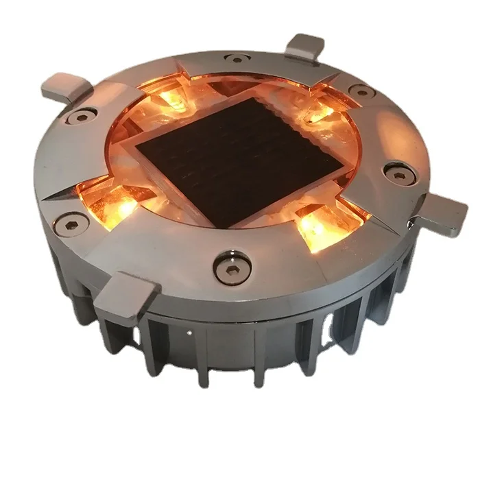 Solar powered runway marker aviation obstruction warning light Road Stud
