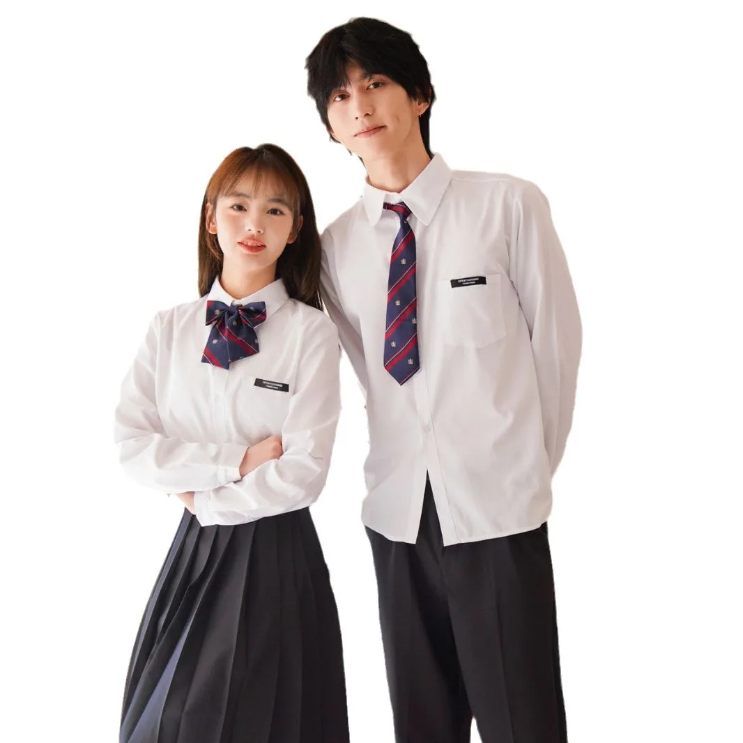 fashion teachers uniform for women and men  long sleeve shirt japanese korea kindergarten teacher uniforms