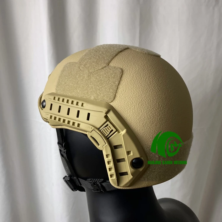 KANGO make Full Face Ballistic Tactical Helmet Gear Personal Defense Equipment ready to ship Safety PE ballistic safety helmet