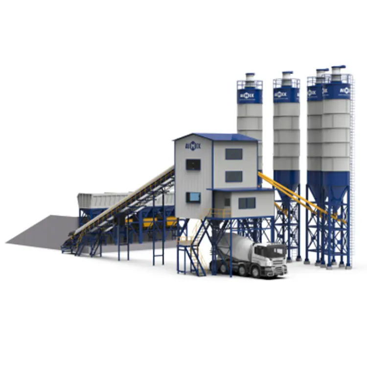 HZS 60 cbm/h ready mixed concrete plant mobile concrete batching plant price
