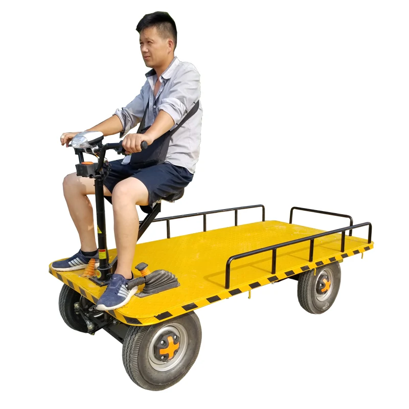 Hot sale personalized bespoke Electric flatbed Car for warehouse carry materials Electric Trolley in stock