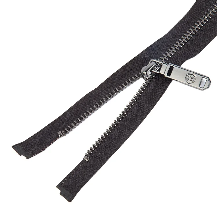 Factory Decorative Auto Lock 5# Jacket Aluminum Zip Zipper For Garment And Home Textile