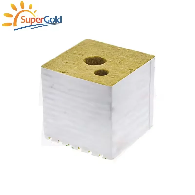 SuperGold Rock Wool Cube Cultivation Block Seed Planting Products Hydroponic Mineral Wool