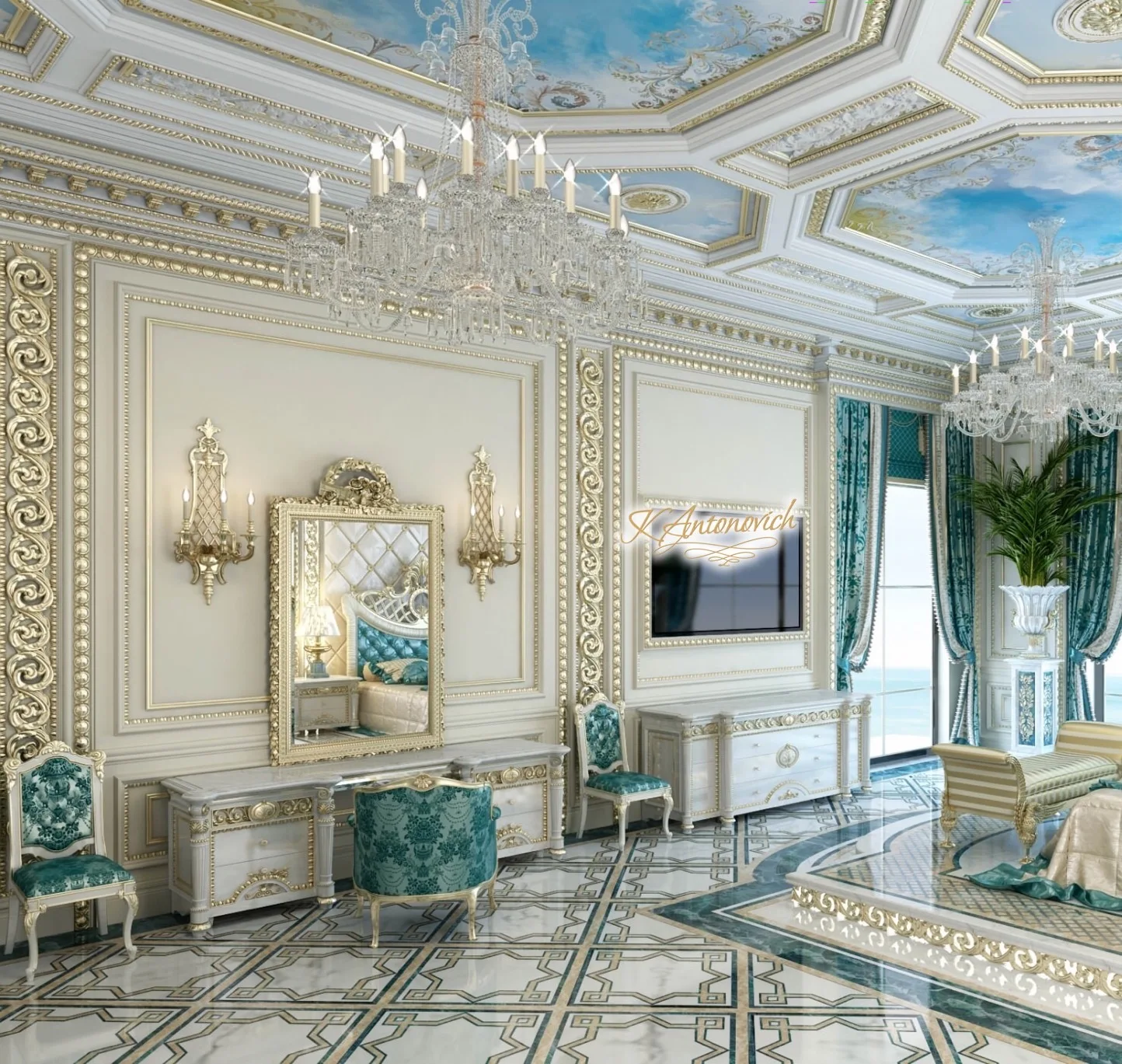 Banruo Artistic Style Plastic Mirror Frame Wall Coating Decoration Plastic Picture Cornice Moulding