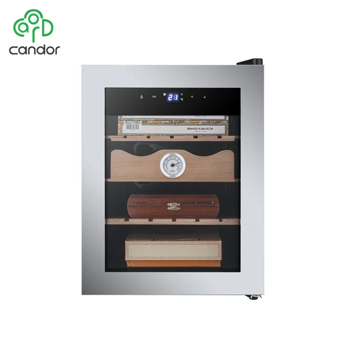 Candor custom quality design hygroscope built in the shelf 30 liter 250pcs luxury cigar cabinet humidor for dubai